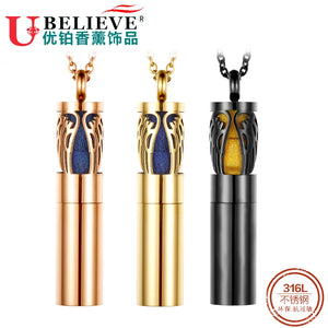 Vintage Angle Wings Necklace Aroma Diffuser Perfume Locket Pendant