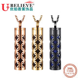 Ubelieve Oil Diffuser Necklace Aromatherapy Pendant 316L Stainless Steel