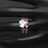 Ufooro Big Stone Zircon Ring Set for Women Wedding Engagement