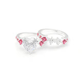 Ufooro Big Stone Zircon Ring Set for Women Wedding Engagement