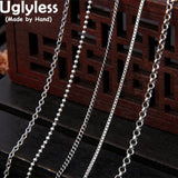 925 Sterling Silver Thin Chains Necklace for Women