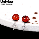 10MM Jade Balls MINI Studs Earrings Natural Hotan Gemstones