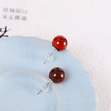 10MM Jade Balls MINI Studs Earrings Natural Hotan Gemstones