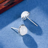 10MM Mini Studs Earrings Corundum HOT PINK 925 Silver Gemstones E1618
