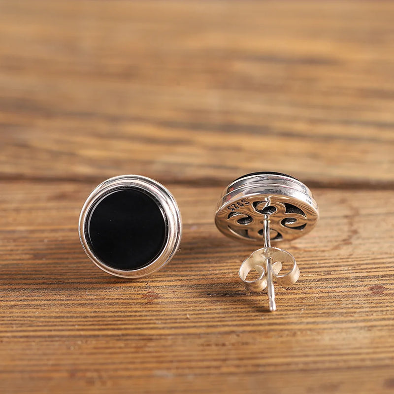 11MM Mini Corundum Earrings 925 Sterling Silver Studs Fine Jewelry E1630