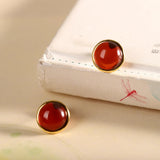 11MM Mini Corundum Earrings 925 Sterling Silver Studs Fine Jewelry E1630