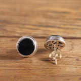 11MM Mini Corundum Earrings 925 Sterling Silver Studs Fine Jewelry E1630