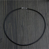 925 Silver Buckle Necklaces Unisex Leather Rope Chains 5 Sizes