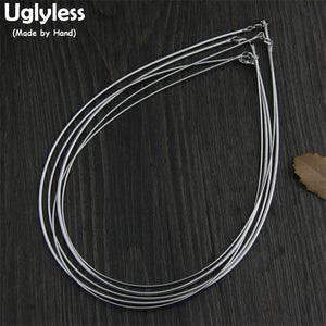 925 Sterling Silver Women Torques Statement Necklaces Jewelry Accessories