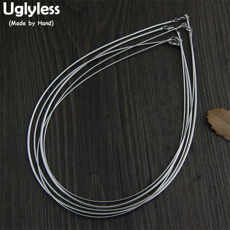925 Sterling Silver Women Torques Statement Necklaces Jewelry Accessories