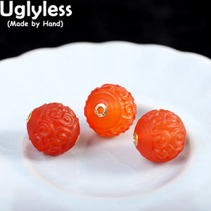 18K Mini Barrel Beads Jade Pendant Nature Hotan Golden Necklaces