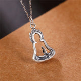 Buddha Hollow Pendants 925 Silver Necklaces