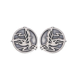 Thai Silver Flying Crane Studs Earrings for Women