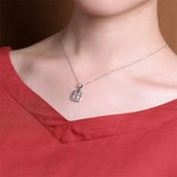Ethnic Double XI Pendant Necklace 925 Silver
