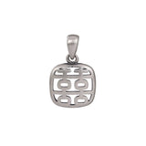 Ethnic Double XI Pendant Necklace 925 Silver