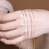 925 Silver Box Chain Necklace 1 MM Adjustable Choker