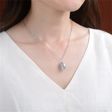 Real 990 Silver Elephant Pendant Buddha Necklace