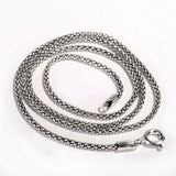 Creative Popcorn Silver Chain Necklace Unisex 925 Silver Accessory Thai Jewelry