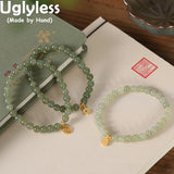 Hotan Jade Bracelet 6MM Gemstone 925 Sterling Silver Charms Bangle