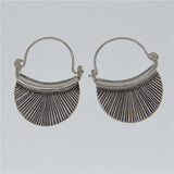 Exotic Hoops Earrings for Women 925 Sterling Silver Vintage Thai Silver Jewelry