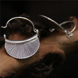 Exotic Hoops Earrings for Women 925 Sterling Silver Vintage Thai Silver Jewelry