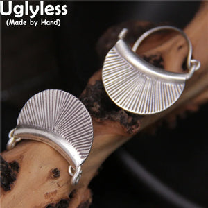 Exotic Hoops Earrings for Women 925 Sterling Silver Vintage Thai Silver Jewelry
