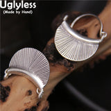 Exotic Hoops Earrings for Women 925 Sterling Silver Vintage Thai Silver Jewelry