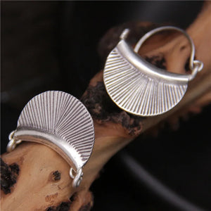 Exotic Hoops Earrings for Women 925 Sterling Silver Vintage Thai Silver Jewelry