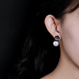 Baroque Pearl Flower Earrings 925 Silver
