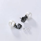 Baroque Pearl Flower Earrings 925 Silver