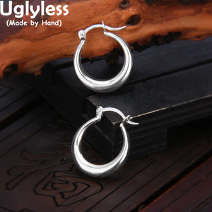 925 Sterling Silver Hollow Hoop Earrings for Women Shining Jewelry