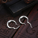 925 Sterling Silver Hollow Hoop Earrings for Women Shining Jewelry