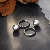 Silver Balls Dangle Earrings 925 Sterling Silver Brincos