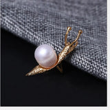 925 Silver Snail Ring & Brooch Set with Baroque Pearls