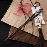Thai Silver Hair Sticks Wood Hair Jewelry