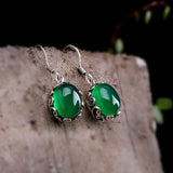 Multi-Color Chalcedony Thai Silver Earrings