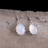 Multi-Color Chalcedony Thai Silver Earrings
