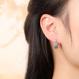 Thai Silver Hoop Earrings 925 Sterling Silver Vintage Jewelry