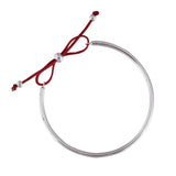 Infinity Lucky Red Rope Silver Bangles 925 Silver Jewelry