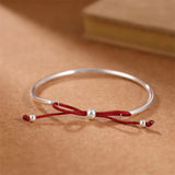 Infinity Lucky Red Rope Silver Bangles 925 Silver Jewelry