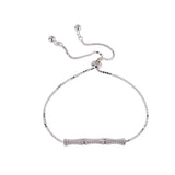 Bamboo Bracelets Sparkly Infinity Thin Chains 925 Sterling Silver