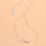 Minimalist Silver Pendant Necklace Snake Chain Real 925 Silver Jewelry