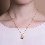 Fairy Tale Castle Necklace 925 Silver Pearl Agate Zircon Jewelry