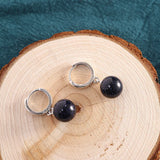 Candies Garnet Ear Hoops for Women 925 Silver
