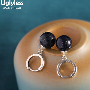 Candies Garnet Ear Hoops for Women 925 Silver