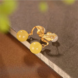 Amber Earrings for Women, 925 Silver Brincos, Ethnic Gemstones Jewel