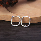 925 Silver Hoop Earrings with Lovely Dots Heart Circle