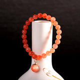 Natural Agate Peach Bracelet Gemstones Beading Jewelry Girls