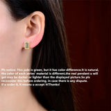 Natural Agate Square Earrings 925 Silver Minimalist Brincos Gemstone