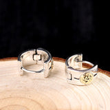 Skeleton Skull Silver Hoop Earrings Unisex 925 Studs Brincos PUNK
